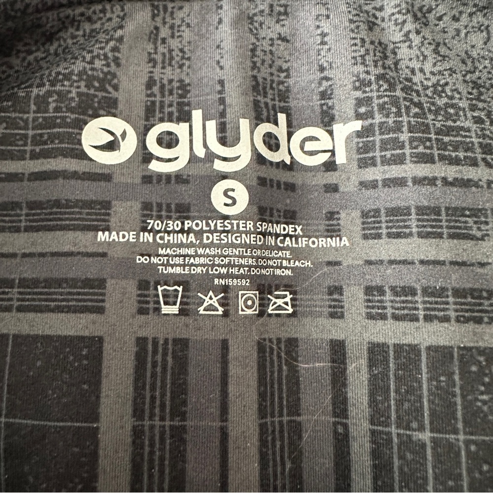 Glyder Sultry High Rise Leggings in Black Speckled Plaid Sleek Sculpt Fit Size S - Picture 11 of 13